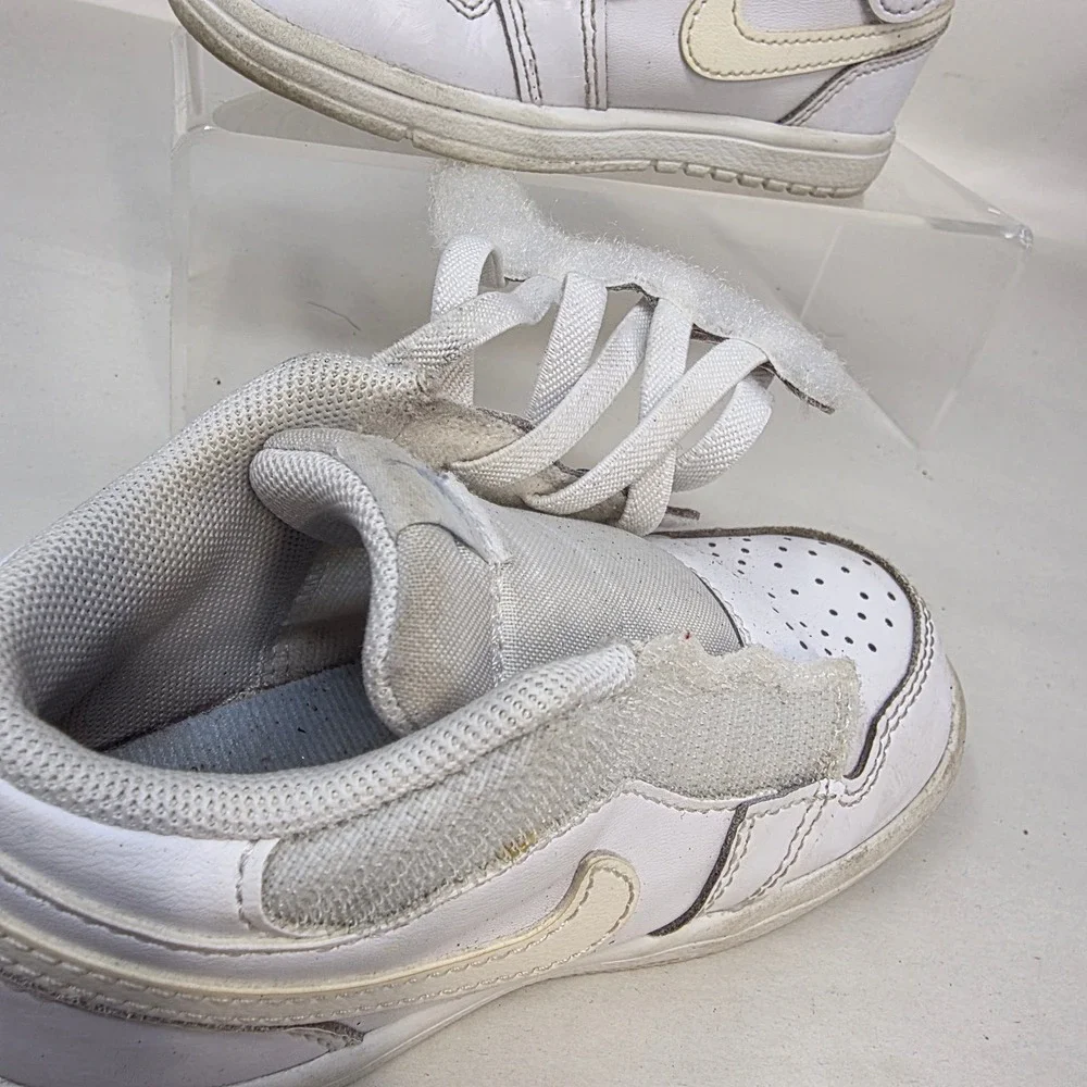 Jordan 1 Low Alt Toddler 8C White Iridescent Glitter FQ9114-100 Fair Condition